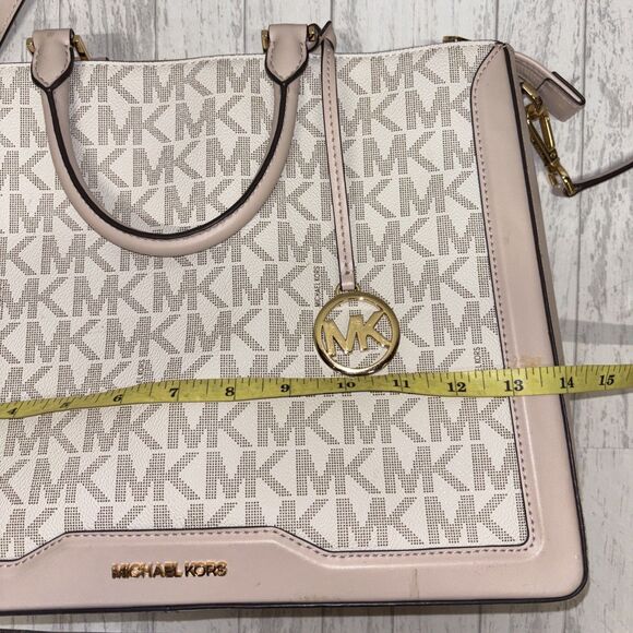 Michael Kors Large Jessie Bag Pink Ivory - Picture 11 of 12